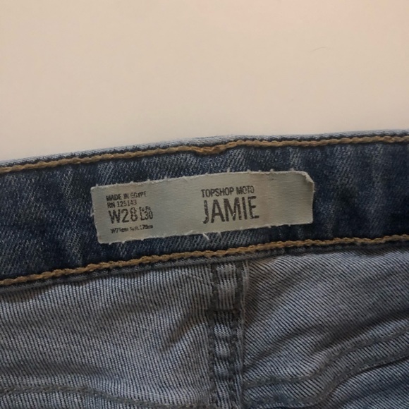 TOPSHOP blue ripped JAMIE jeans - Picture 3 of 6